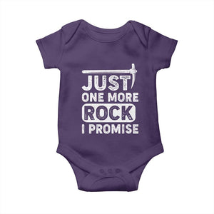 Rock Collector Baby Onesie Just One More Rock I Promise TS09 Purple Print Your Wear