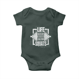 Gymer Baby Onesie Life Has Its Ups And Downs I Call Them Squats TS09 Print Your Wear