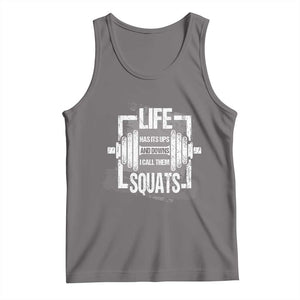 Gymer Tank Top Life Has Its Ups And Downs I Call Them Squats TS09 Deep Heather Print Your Wear