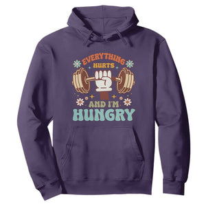 Gymer Hoodie Everything Hurts And I'm Hungry TS09 Purple Print Your Wear