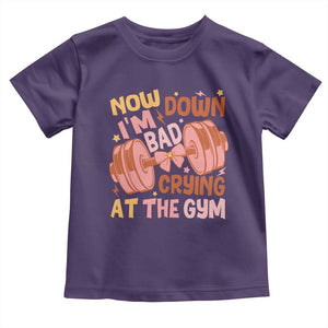 Gymer Baby Shirt Down Bad Crying At The Gym Groovy Bow Coquette TS09 Purple Print Your Wear