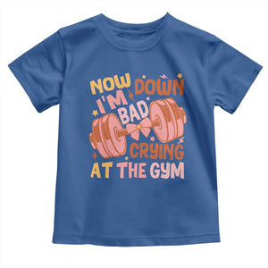 Gymer Baby Shirt Down Bad Crying At The Gym Groovy Bow Coquette TS09 Royal Blue Print Your Wear
