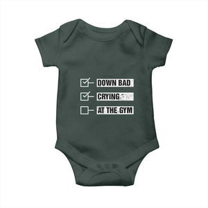 Funny Gymer Baby Onesie Down Bad Crying at the Gym TS09 Print Your Wear