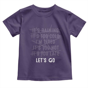 Gymer Baby Shirt Let's Go Gym No Reasons Fitness Motivation TS09 Purple Print Your Wear