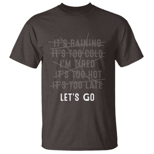 Gymer T Shirt Let's Go Gym No Reasons Fitness Motivation TS09 Dark Chocolate Print Your Wear