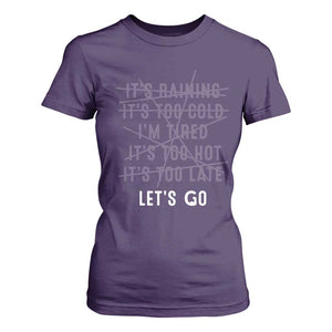 Gymer T Shirt For Women Let's Go Gym No Reasons Fitness Motivation TS09 Purple Print Your Wear