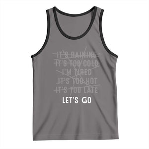 Gymer Tank Top Let's Go Gym No Reasons Fitness Motivation TS09 Deep Heather Black Print Your Wear