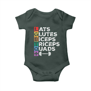 LGBTQ Gymer Baby Onesie Lats Glutes Biceps Triceps Quads TS09 Print Your Wear