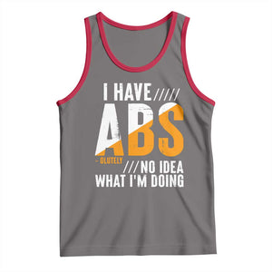 Gymer Tank Top I Have Abs-olutely No Idea What I'm Doing TS09 Deep Heather Red Print Your Wear