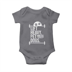 Gymer Dog Lover Baby Onesie Lift Heavy Pet Dogs TS09 Charcoal Print Your Wear