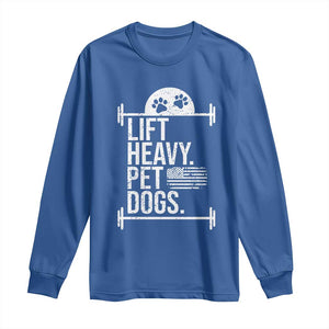 Gymer Dog Lover Long Sleeve Shirt Lift Heavy Pet Dogs TS09 Royal Blue Print Your Wear