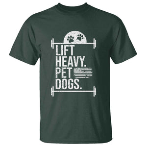 Gymer Dog Lover T Shirt Lift Heavy Pet Dogs TS09 Dark Forest Green Print Your Wear