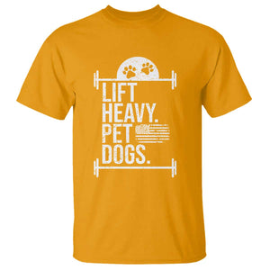 Gymer Dog Lover T Shirt Lift Heavy Pet Dogs TS09 Gold Print Your Wear