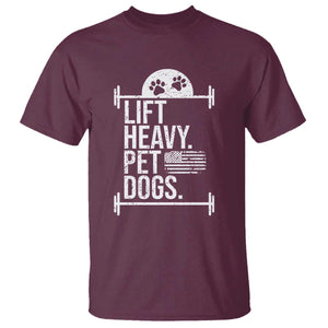 Gymer Dog Lover T Shirt Lift Heavy Pet Dogs TS09 Maroon Print Your Wear