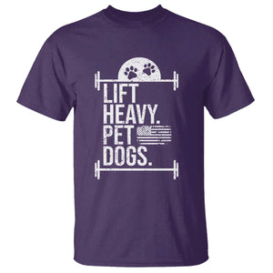 Gymer Dog Lover T Shirt Lift Heavy Pet Dogs TS09 Purple Print Your Wear