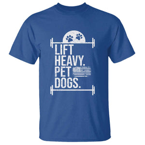 Gymer Dog Lover T Shirt Lift Heavy Pet Dogs TS09 Royal Blue Print Your Wear