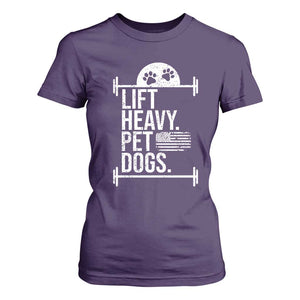 Gymer Dog Lover T Shirt For Women Lift Heavy Pet Dogs TS09 Purple Print Your Wear