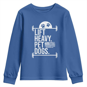 Gymer Dog Lover Youth Sweatshirt Lift Heavy Pet Dogs TS09 Royal Blue Print Your Wear