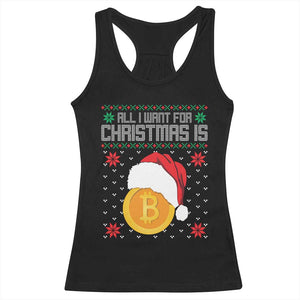 Funny All I Want For Christmas Is Bitcoin Racerback Tank Top TS09 Black Print Your Wear