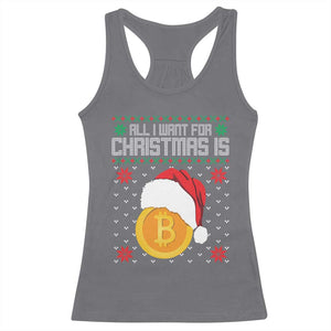 Funny All I Want For Christmas Is Bitcoin Racerback Tank Top TS09 Charcoal Print Your Wear