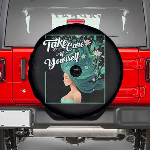 Mental Health Spare Tire Cover Take Care Of Yourself Self-Love Body Positive TS09 Black Print Your Wear