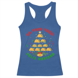 Funny Mexico Xmas Racerback Tank Top Oh Taco Tree Tacos Lover TS09 Royal Blue Print Your Wear