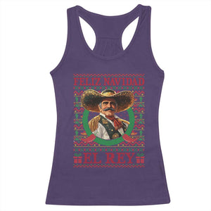 Funny Mexico Xmas Racerback Tank Top Feliz Navidad El Rey Vicente TS09 Purple Print Your Wear