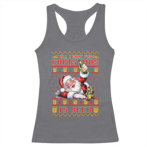 Funny Christmas Beer Racerback Tank Top It's the Most Wonderful Time For A Beer TS09 Charcoal Print Your Wear