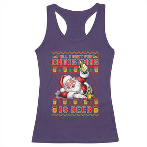 Funny Christmas Beer Racerback Tank Top It's the Most Wonderful Time For A Beer TS09 Purple Print Your Wear