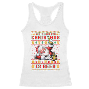 Funny Christmas Beer Racerback Tank Top It's the Most Wonderful Time For A Beer TS09 White Print Your Wear