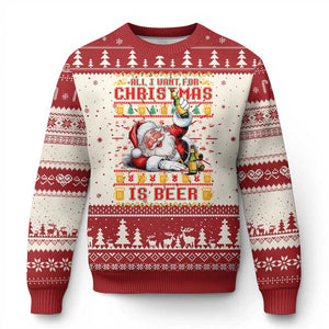 Funny Christmas Beer Ugly Christmas Sweater It's the Most Wonderful Time For A Beer TS09 Red Print Your Wear