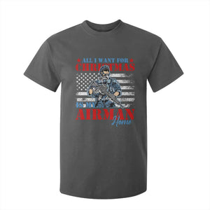 All I Want For Christmas Is My Airman Home T Shirt For Kid TS09 Dark Heather Print Your Wear