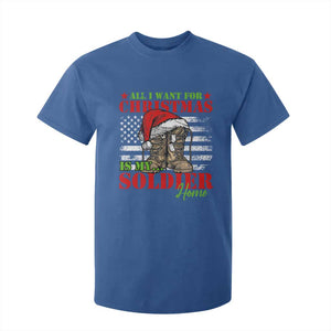 All I Want For Christmas Is My Soldier Home T Shirt For Kid TS09 Royal Blue Print Your Wear