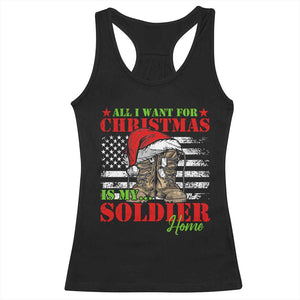 All I Want For Christmas Is My Soldier Home Racerback Tank Top TS09 Black Print Your Wear