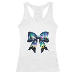 Christmas Alaska Aurora Racerback Tank Top Christian Most Wonderful Time Of The Year Coquette Bow TS09 White Print Your Wear