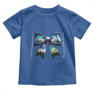 Christmas Alaska Aurora Toddler T Shirt Christian Most Wonderful Time Of The Year Coquette Bow TS09 Royal Blue Print Your Wear