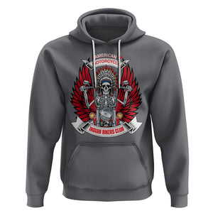 Motorcycle Rider Hoodie American Indian Biker Club TS09 Charcoal Printyourwear