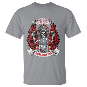 Motorcycle Rider T Shirt American Indian Biker Club TS09 Sport Gray Printyourwear