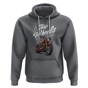 Motorcycle Rider Hoodie Four Wheels Mover The Body Two Wheels Move The Soul TS09 Charcoal Printyourwear