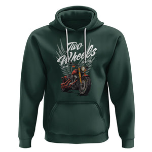 Motorcycle Rider Hoodie Four Wheels Mover The Body Two Wheels Move The Soul TS09 Dark Forest Green Printyourwear