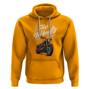 Motorcycle Rider Hoodie Four Wheels Mover The Body Two Wheels Move The Soul TS09 Gold Printyourwear