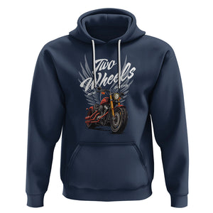 Motorcycle Rider Hoodie Four Wheels Mover The Body Two Wheels Move The Soul TS09 Navy Printyourwear