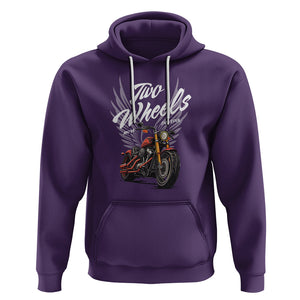 Motorcycle Rider Hoodie Four Wheels Mover The Body Two Wheels Move The Soul TS09 Purple Printyourwear