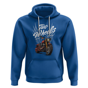 Motorcycle Rider Hoodie Four Wheels Mover The Body Two Wheels Move The Soul TS09 Royal Blue Printyourwear