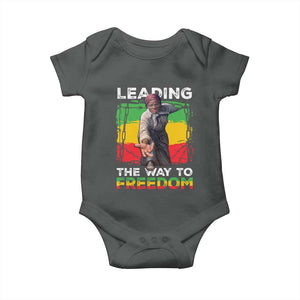 Harriet Tubman Baby Onesie Leading The Way To Freedom Black History TS09 Dark Heather Print Your Wear