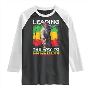 Harriet Tubman Raglan Shirt Leading The Way To Freedom Black History TS09 Black White Print Your Wear