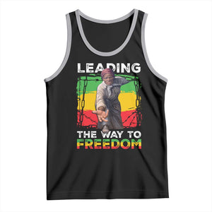 Harriet Tubman Tank Top Leading The Way To Freedom Black History TS09 Black Athletic Heather Print Your Wear