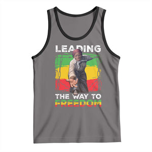 Harriet Tubman Tank Top Leading The Way To Freedom Black History TS09 Deep Heather Black Print Your Wear