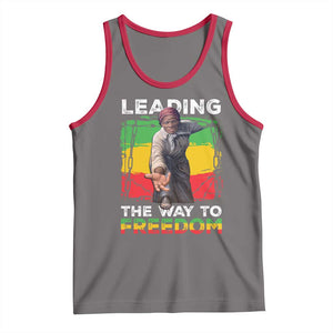 Harriet Tubman Tank Top Leading The Way To Freedom Black History TS09 Deep Heather Red Print Your Wear