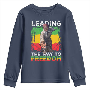 Harriet Tubman Youth Sweatshirt Leading The Way To Freedom Black History TS09 Navy Print Your Wear